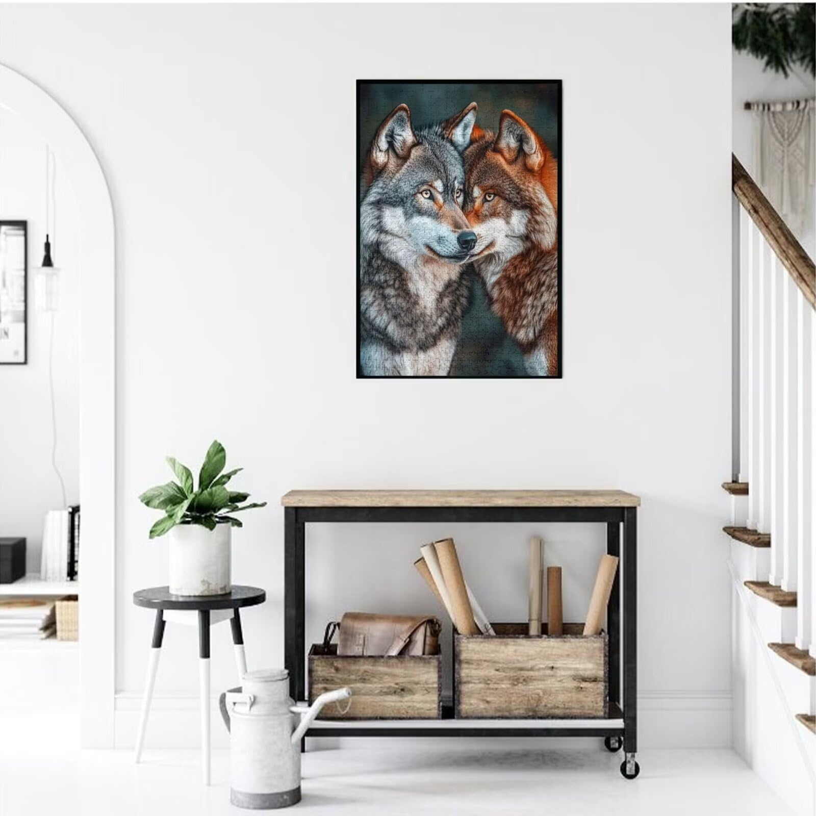 1000 Teile Tier-Puzzle „Wolfs-Eule“ – Bunt, Modisch & Perfekt Zum Entspannen