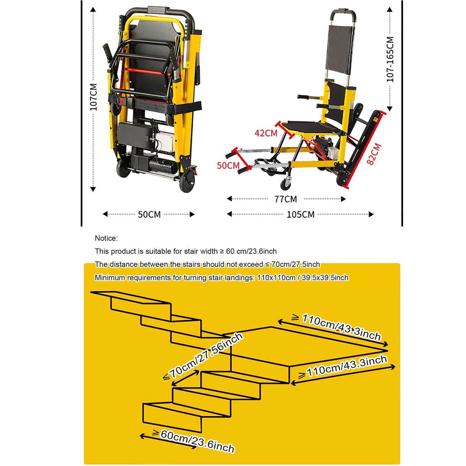 Saliscale Elettrico Cingolato (Carico 160 Kg) - Pannello Di Controllo Intelligente + Telaio In Lega Di Alluminio, Anziani/Disabili - Sedia A Rotelle Elettrica Per Salire Le Scale