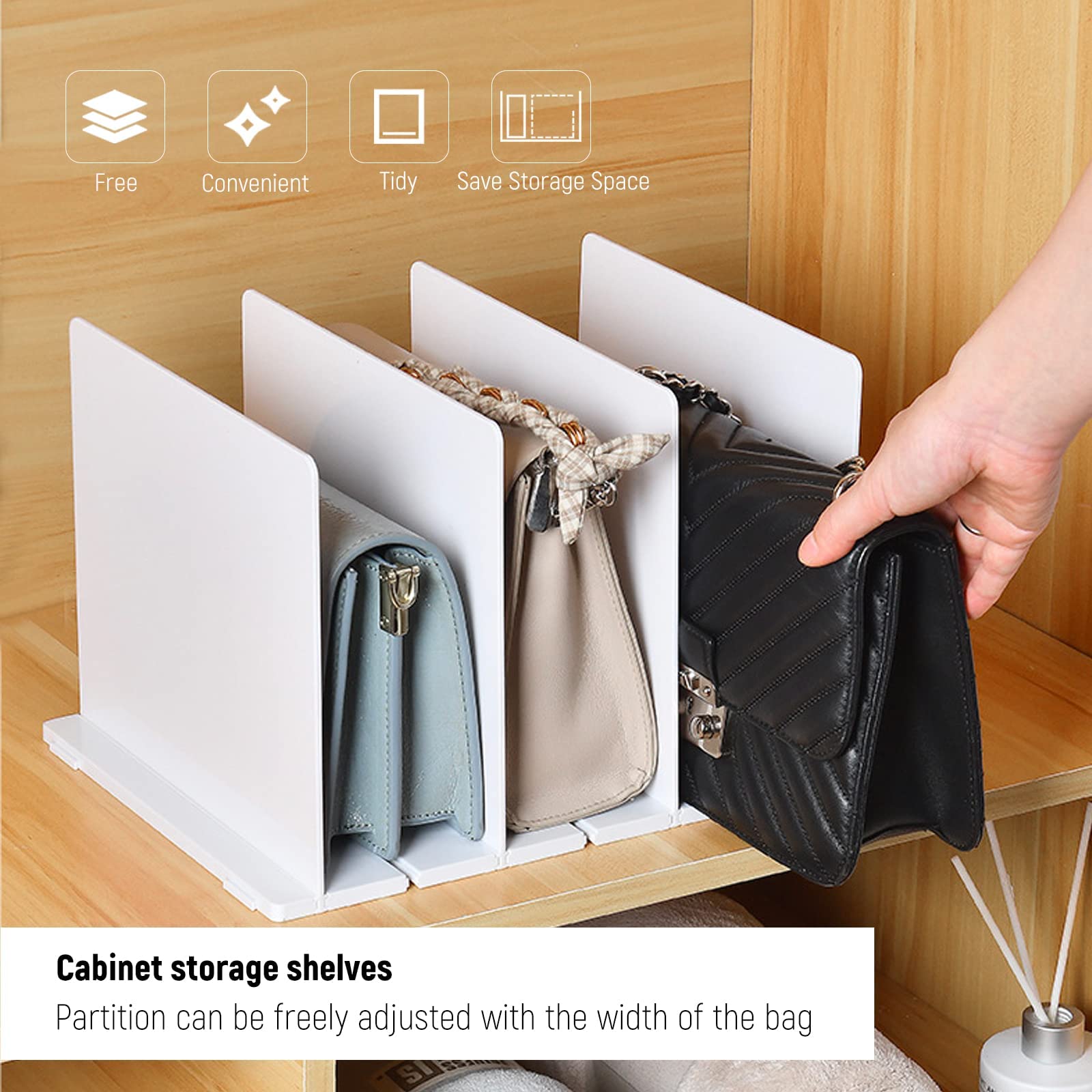 Divisori Organizzativi Per Armadio In Acrilico Trasparente - Separatori Mensole Per Vestiti - Foto 4