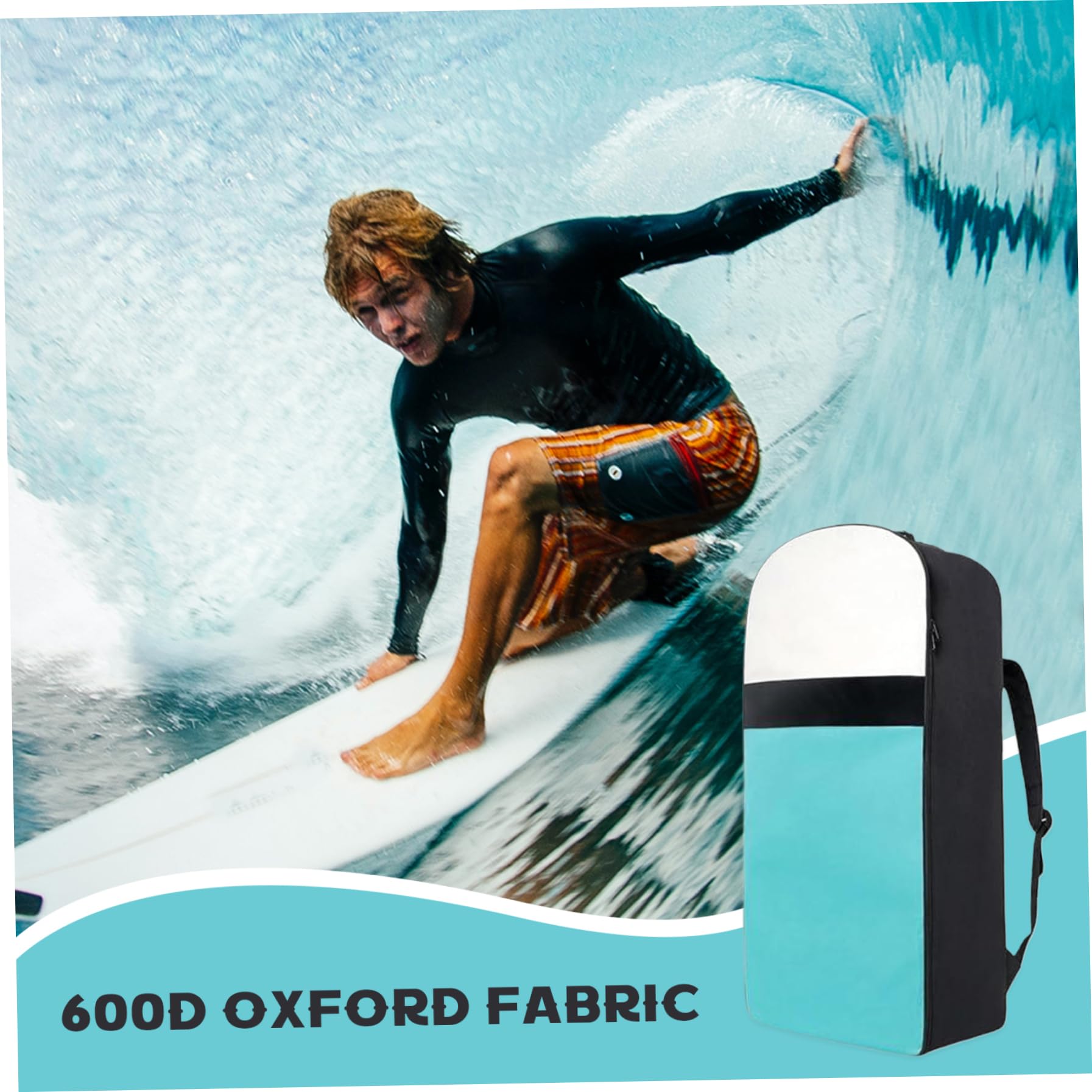 Zaino per paddle board Borsa per paddleboard da 16x10x36 pollici con chiusura a cerniera con maniglia di sollevamento per accessori per tavole da surf