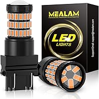 Vista 1 de Bombillas LED 3156 3157 3057 4157 T25 amarillo ámbar, 60 chips SMD súper brillantes para coche camión, luz de marcha atrás, luz trasera de señal