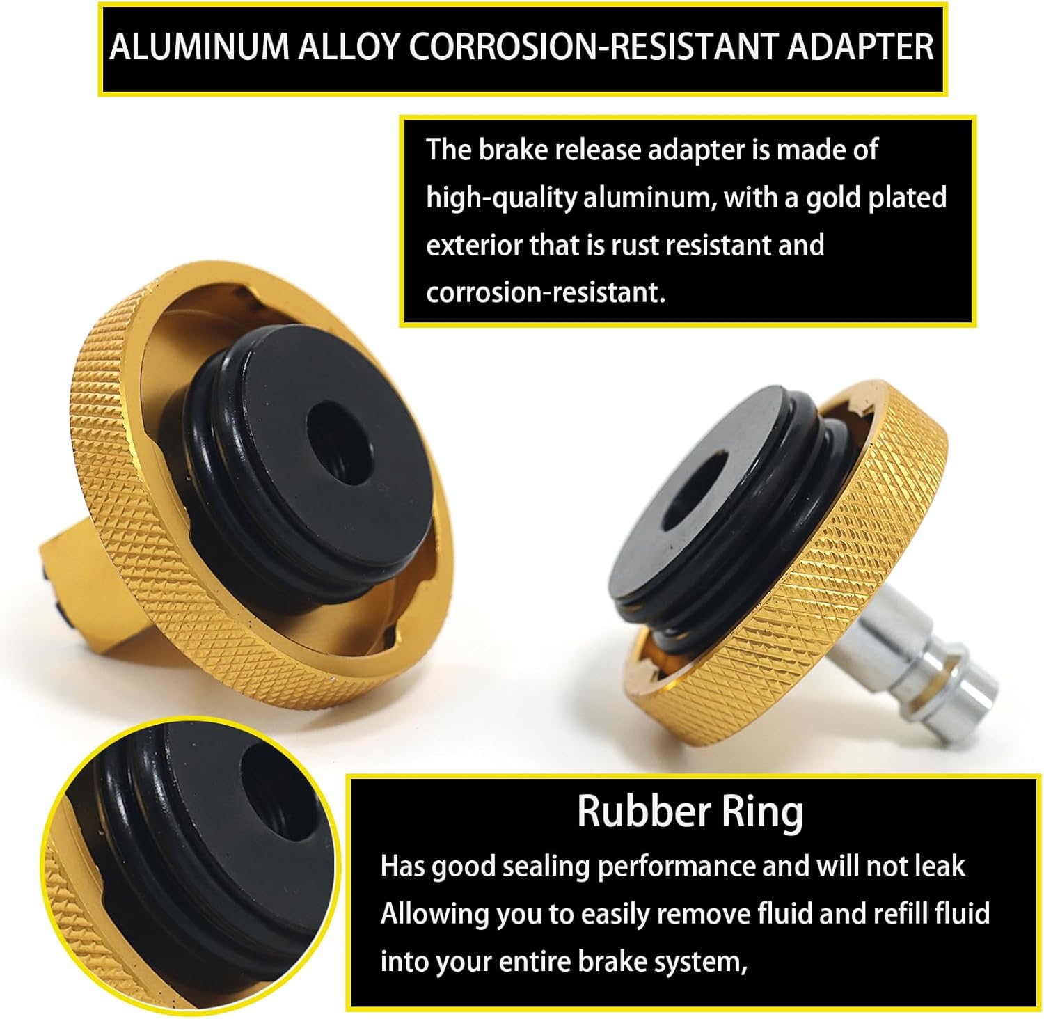 17 Pcs Master Cylinder Bleeder Kit， Brake Fluid Bleeder Adapter Kit，Aluminum Material，Brake Pressure Bleeding Set with Quick Connector， for Most Vehicles