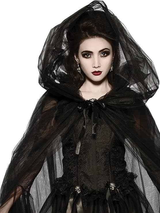 Rubies Adult Full-Length Sheer Cape with Oversized Hood