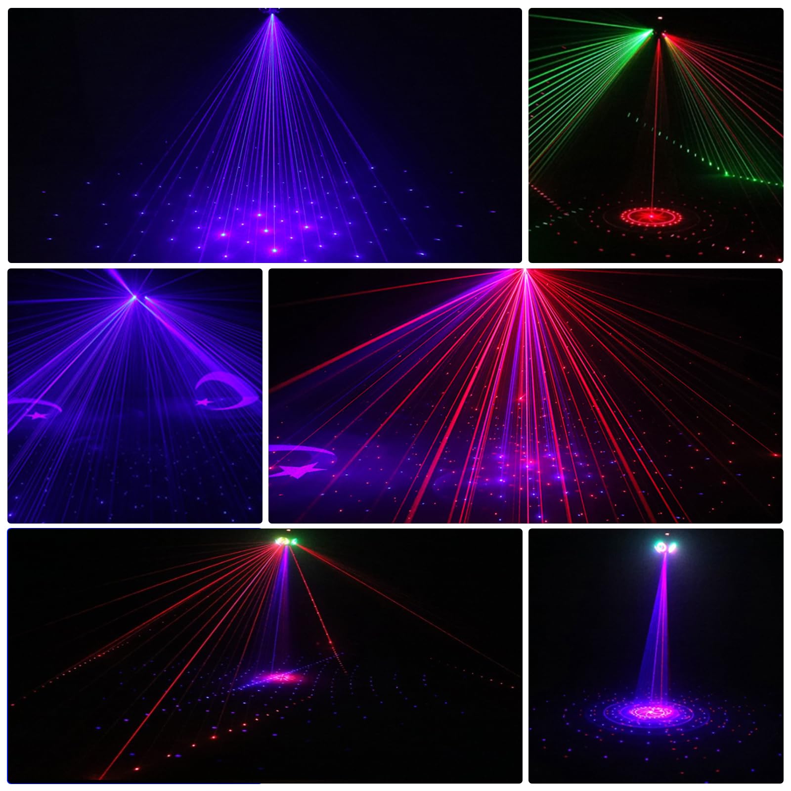 Bühnenlichter Magic Ball, DJ-Lichter, bewegliche Kopflichter mit RGB-Beam-Effekt, stufenlose Rotation mit DMX-Steuerung und aktiviertem Ton für Hochzeits-DJ-Partys, Live-House
