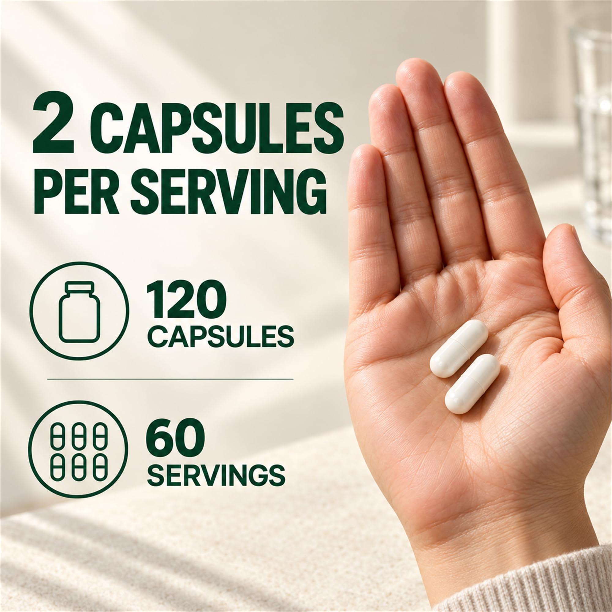 Tinnitus Relief for Ringing Ears, B Vitamins & Magnesium, 120 Capsules — Amazon image 2