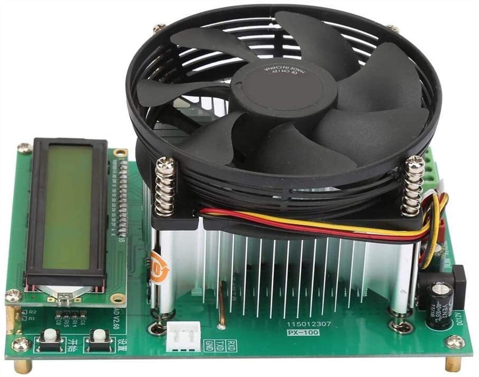 YJYGR Constant Current Electronic Load Tester Module with LCD Screen Intelligent Fan for Battery Discharge Capacity 150W Module Board