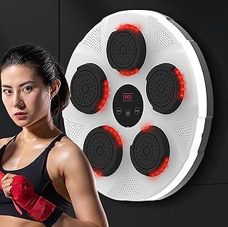 NVIVN Boxing Reaction Target Boxing Machine, Music Electronic Boxing Wall Target, 9 Boxing Modes and Counter, Boxing Gloves Strength Tester, for Home Strength Training