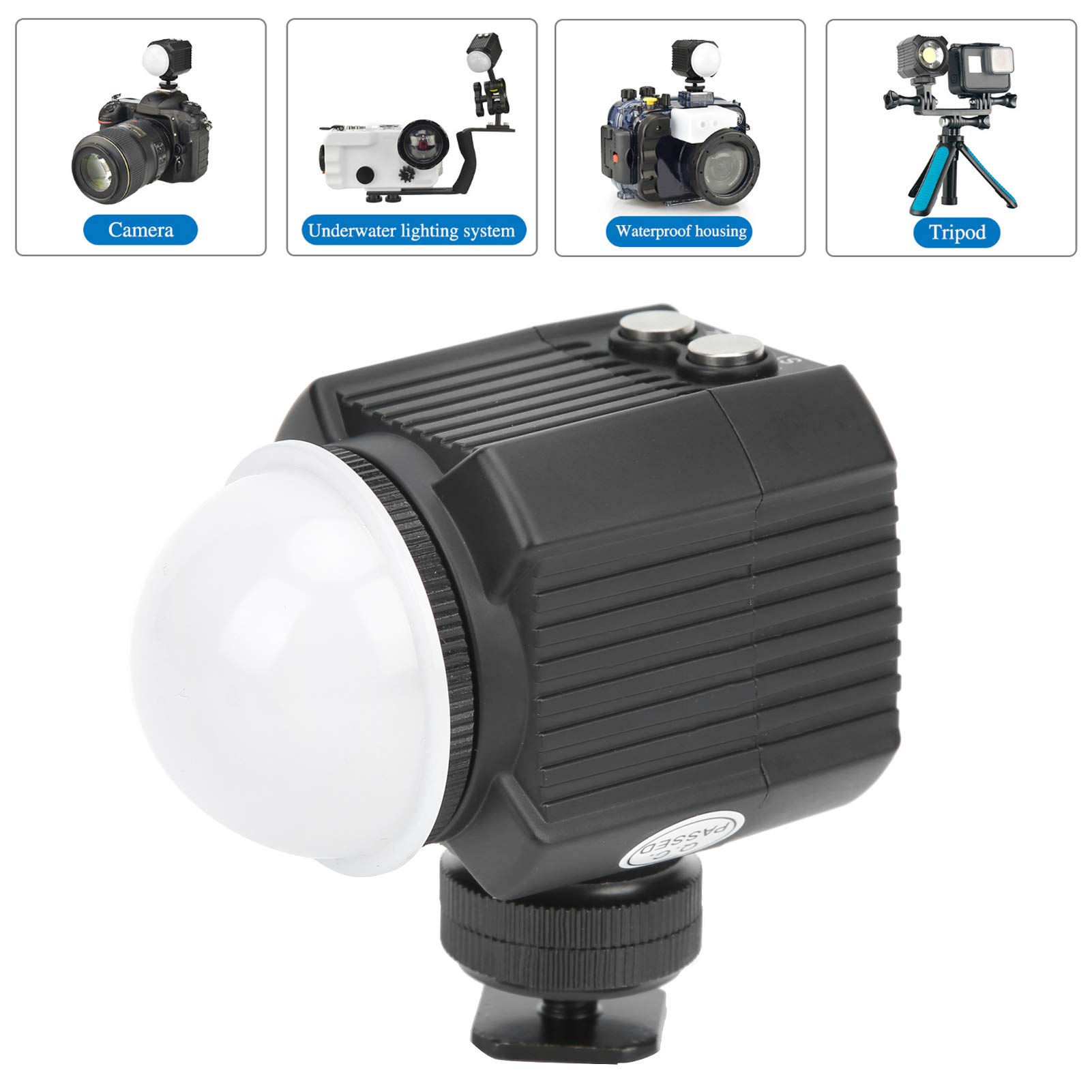 Unterwasser-LED-Licht, Einfaches und Stilvolles Erscheinungsbild, Mehrere Beleuchtungsmodi, Tauchlampe mit Lichtröhre, USB-Ladekabelschlüssel für Unterwasserfotografie