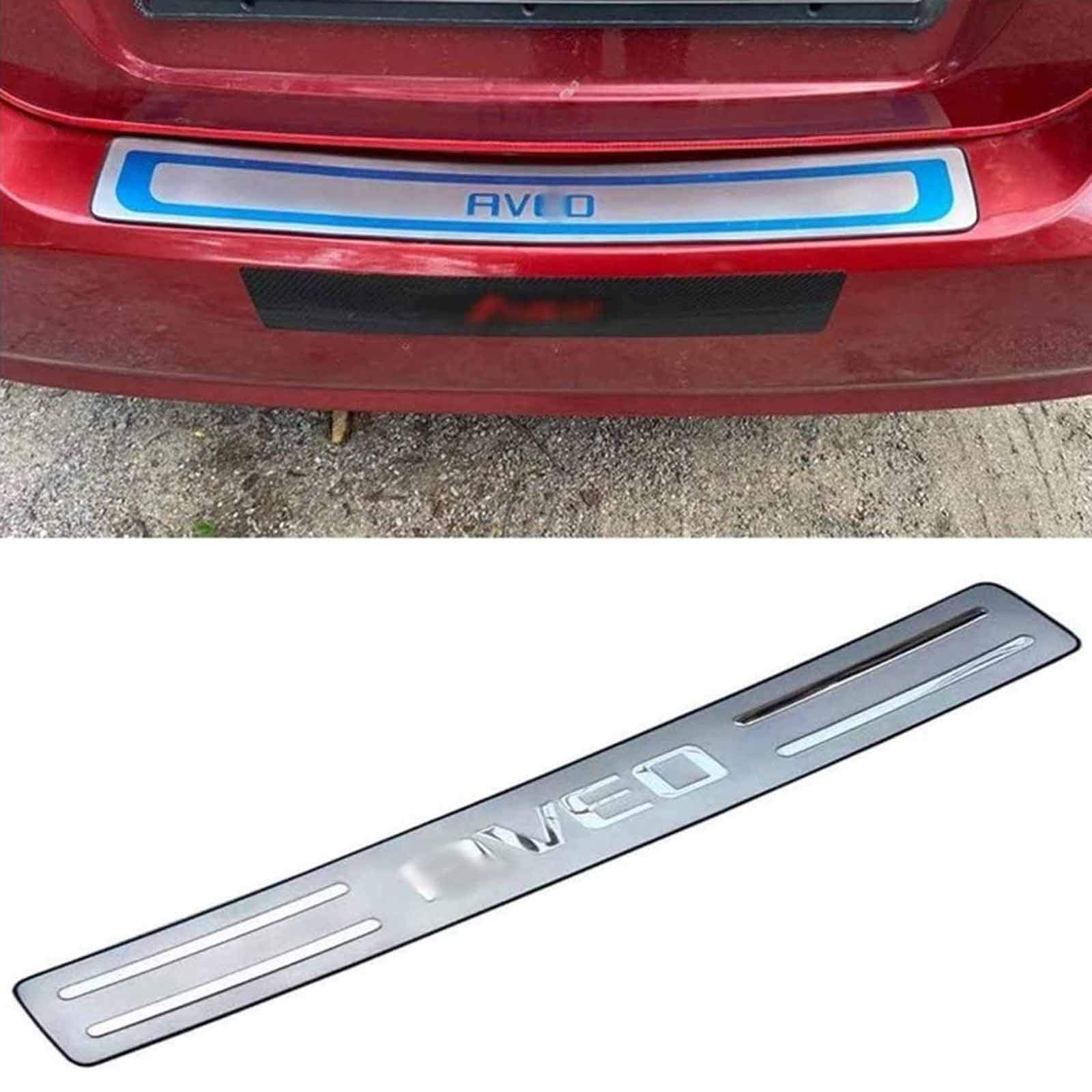 DYTWXG Protector de Parachoques Trasero Cromado de Acero Inoxidable para Chevrolet Aveo 2010~2013, Protector de Parachoques Trasero, Protector de arañazos, Accesorios de Parachoques de Coche