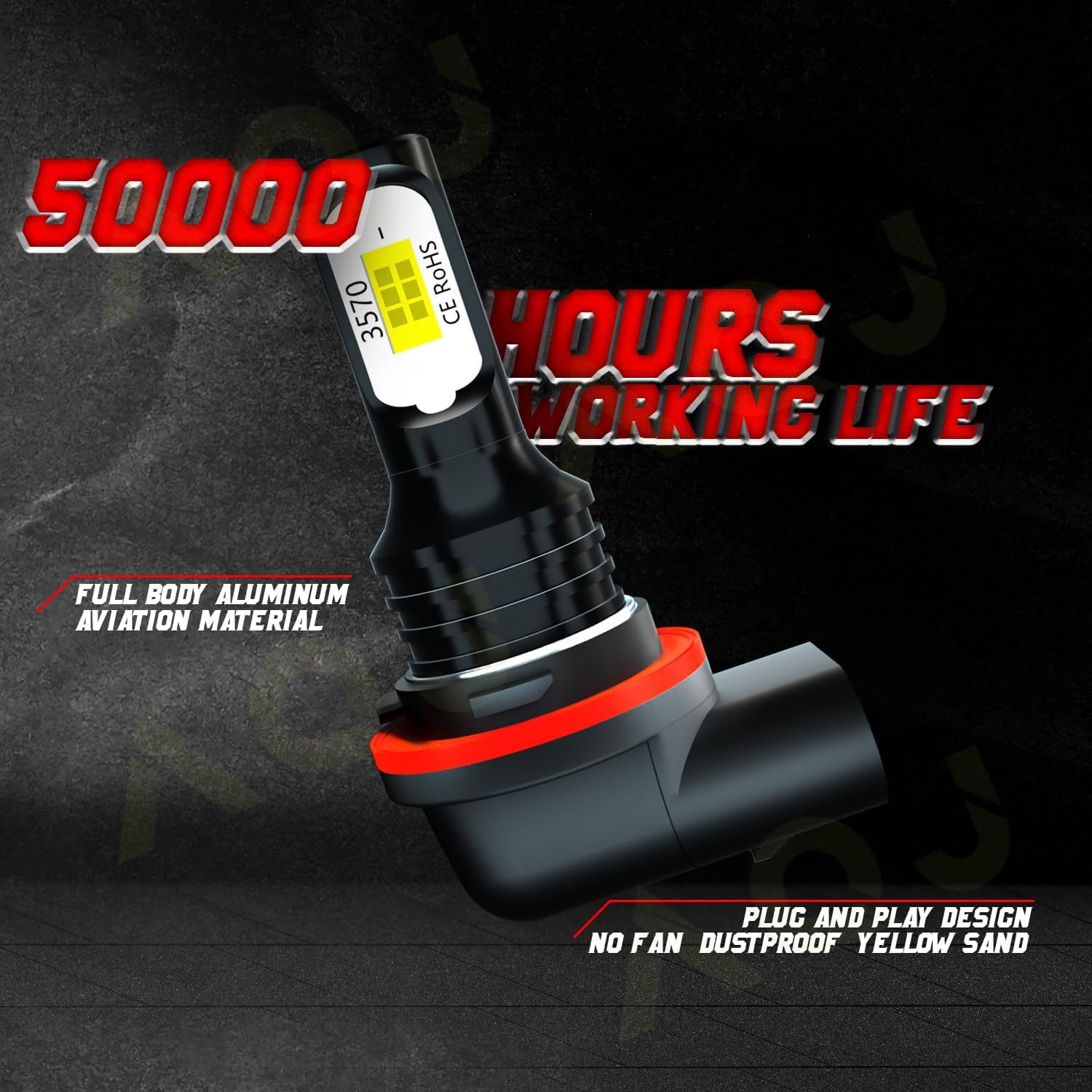 3 PINS 34901 HR3 A21 LED bulbs, 6000K For Honda Foreman Rubicon 500 Rancher 420,Bright White Polaris 4011029 Lights, 2-Pack