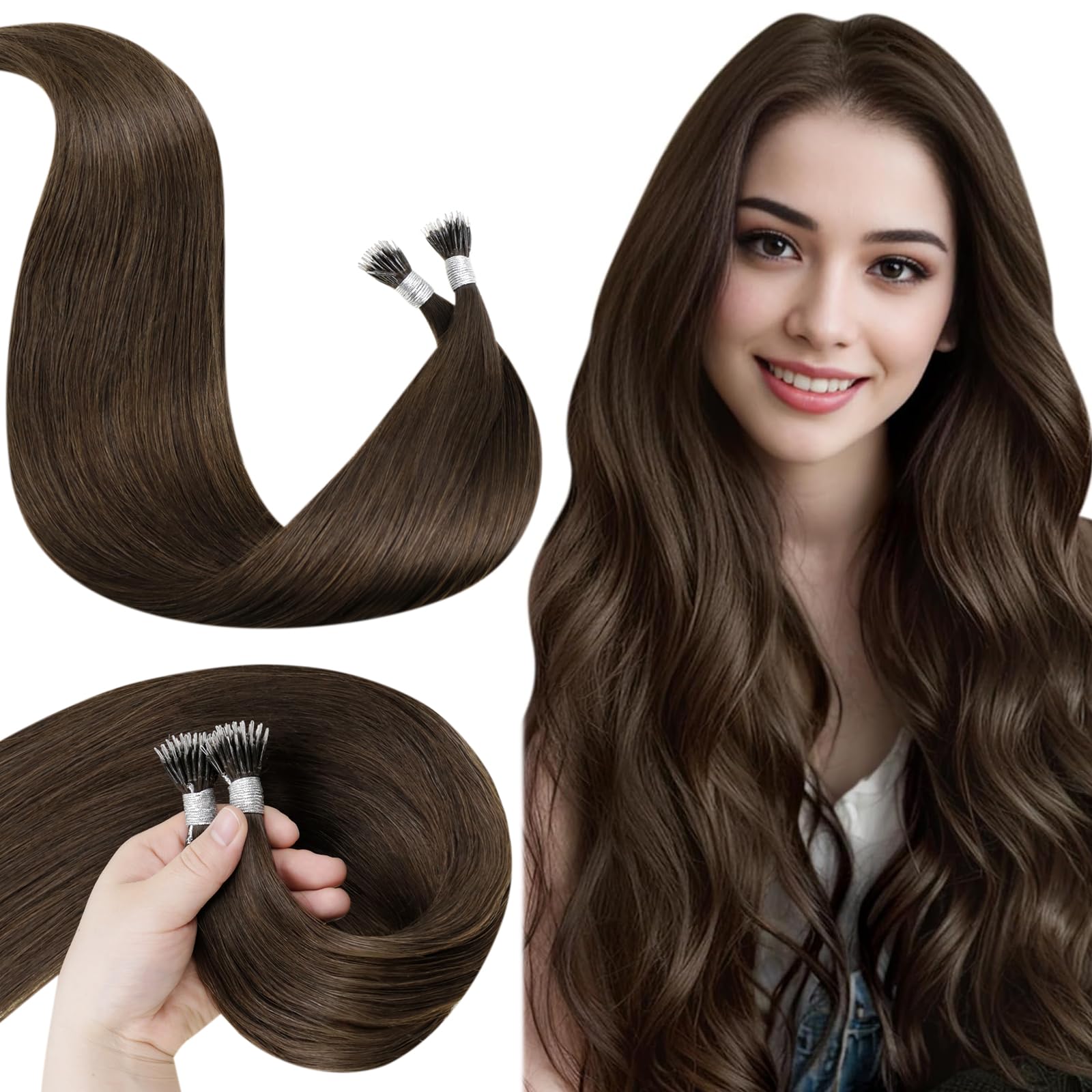 LaaVoo Echthaar Extension Haar Extensions