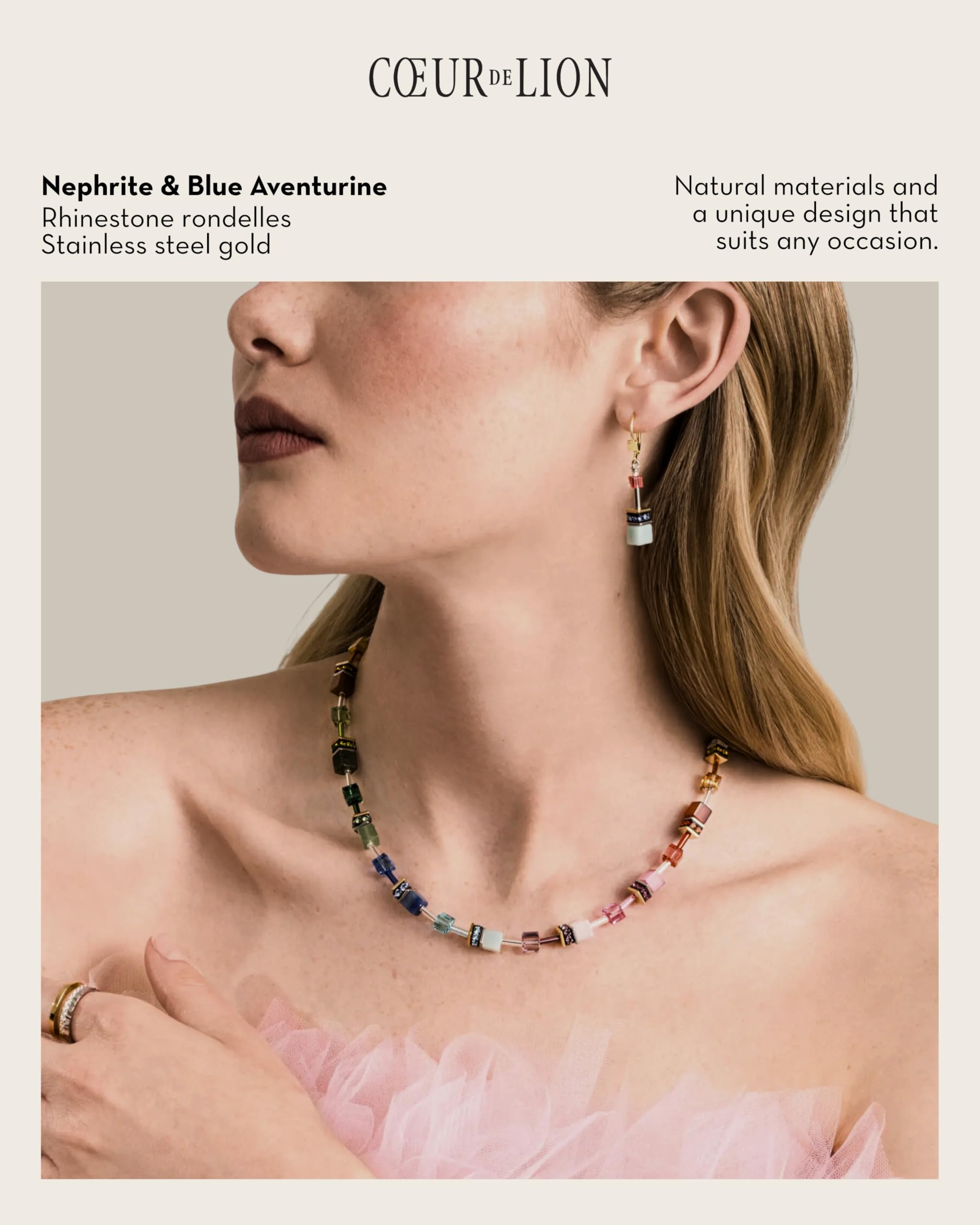 Coeur de Lion GeoCUBE® Iconic Precious naszyjnik