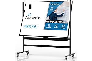 Large and Height-Adjustable Rolling Magnetic Whiteboard