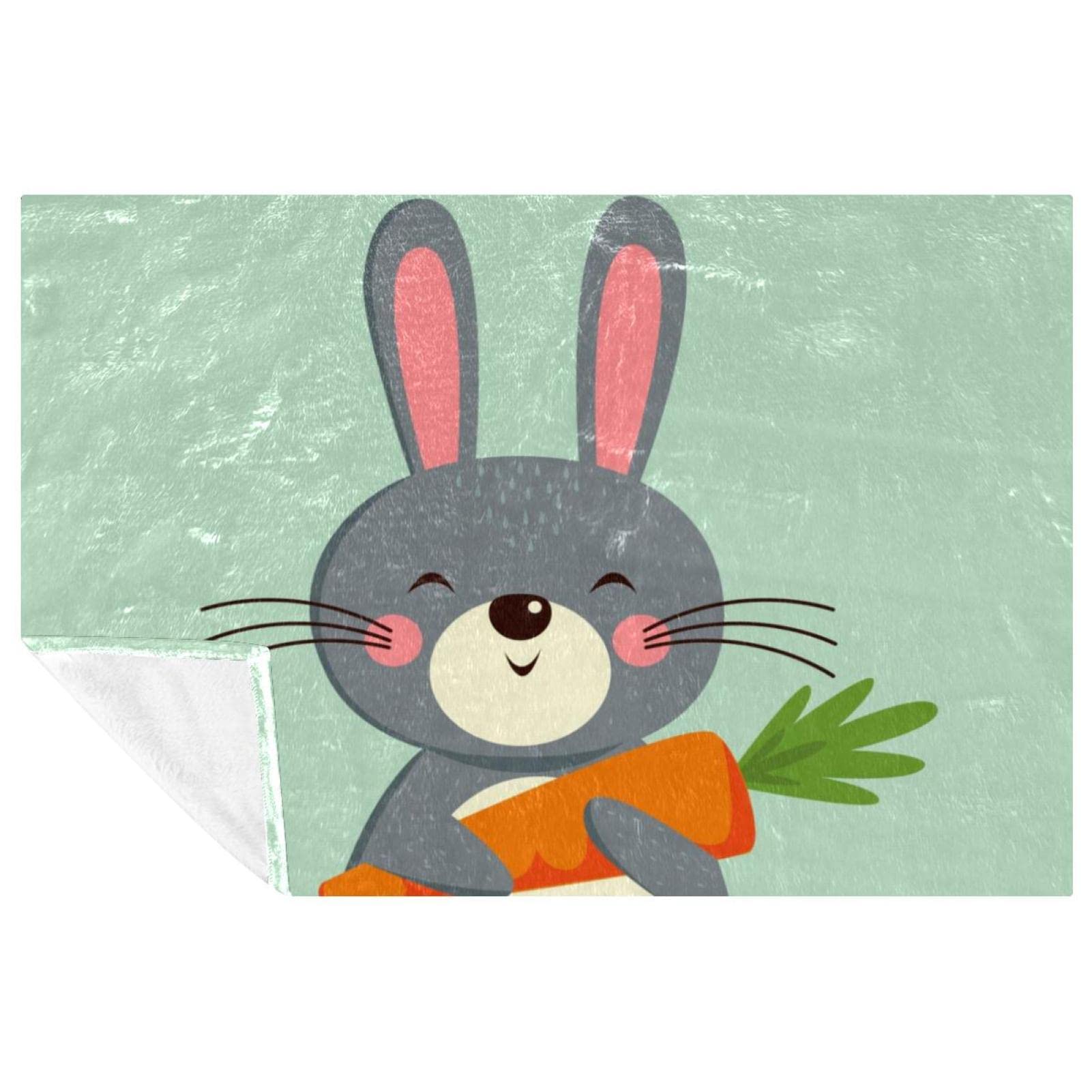 Couverture douce lit et canapé motif lapin : un cocon de chaleur pour vos enfants