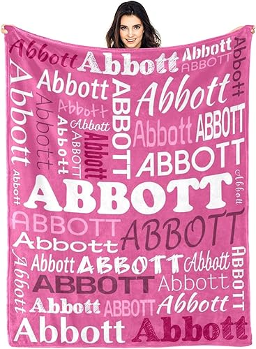 Miniatura 61 de Mantas de monograma personalizadas con nombres, manta personalizada para bebés niñas, manta de envolver con inicial, regalos personalizados