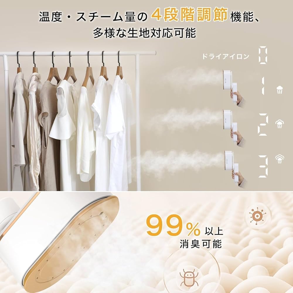 スキンアイロン Amazon | スチームアイロン 衣類スチーマー シワ伸ばし ハンガー