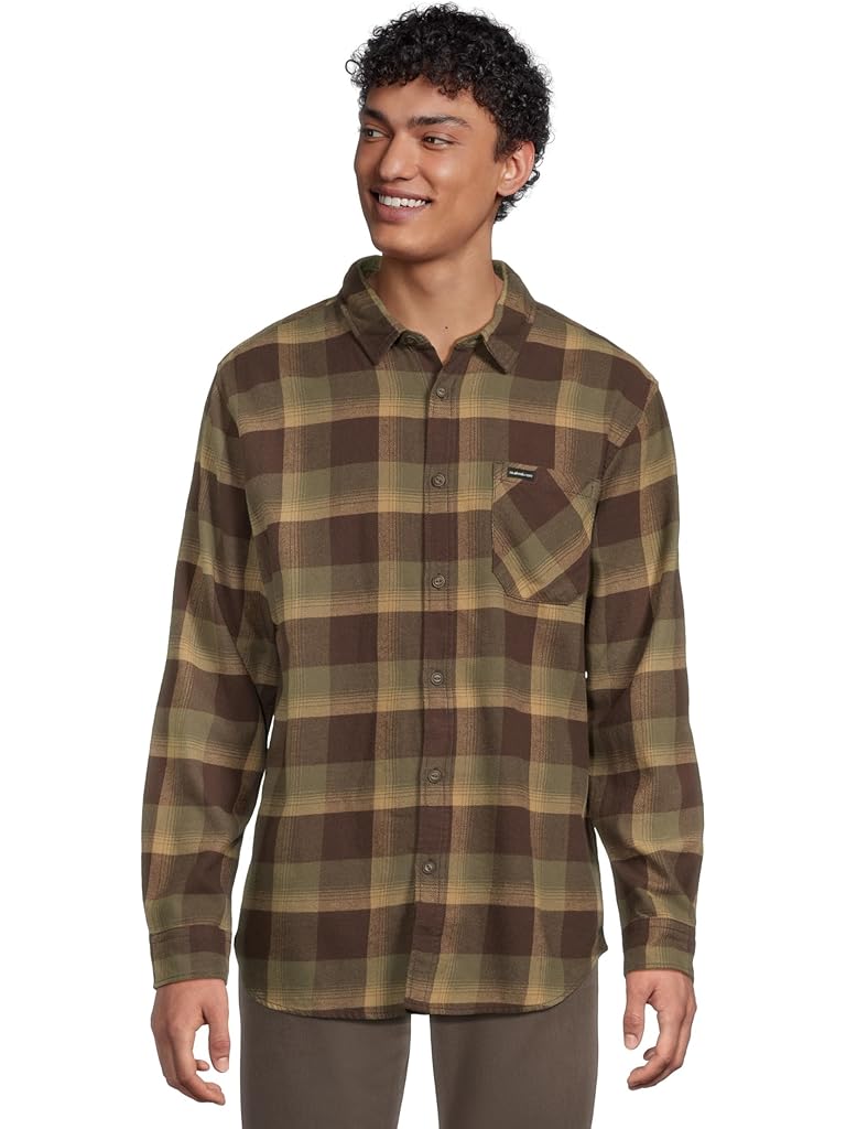 Brown Quiksilver Penmar Check Flannel Shirt