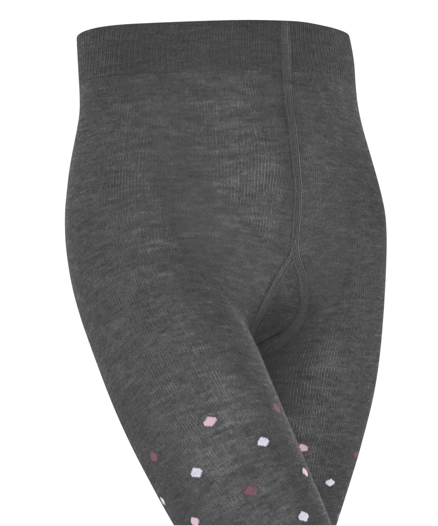 FALKE Uniseks - dzieci Rajstopy Multidot K Ti bawełna grube z wzorem 1 Para, Szary Light Grey Melange 3390, 134-146
