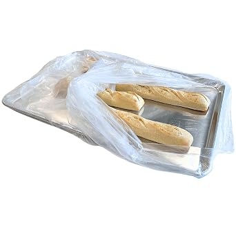 FSE Bun Pan Covers, Sheet Pan Bags 28" x 7" x 33", .5 Mil High-Density Plastic, Fits Half & Full Size Sheet Pans, Case of 600 12 Rolls of 50