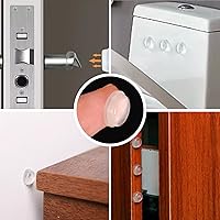 Vista 7 de Paquete de 256 parachoques transparentes para puerta de gabinete, parachoques de goma de 1/2 pulgada de diámetro, almohadillas autoadhesivas