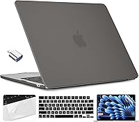 Vista 32 de TWOLSKOO Compatible con funda para MacBook Air M4 de 15 pulgadas versión 2025-2023 M4 A3241 M3 A3114 M2 A2941, carcasa rígida de plástico