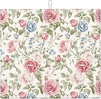 Vista 35 de Tapete de secado de platos de mármol blanco dorado para encimera de cocina, absorbente de 16 x 18 pulgadas, placa de microfibra de vidrio