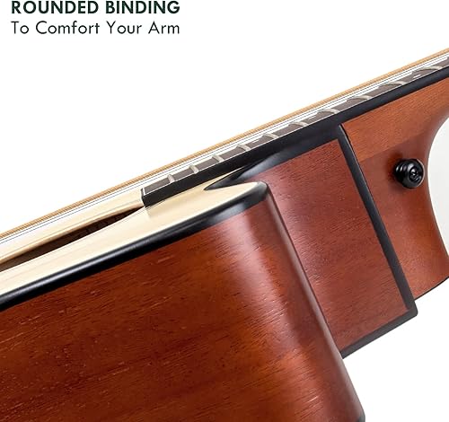 Miniatura 8 de AKLOT Guitarra acústica para principiantes, tamaño completo, 44, guitarras populares, kit de iniciación de guitarra acústica (madera de pruce con