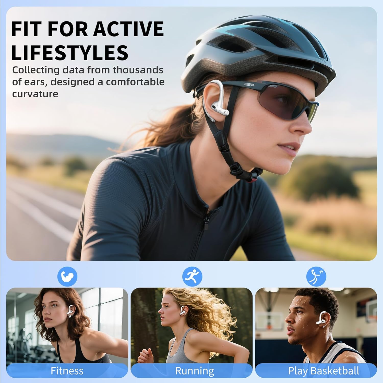 Anti-Slip Ear Hooks for AirPods Pro 2 & AirPod 3 Earbuds [Memory Titanium Alloy],Soft Comfortable Fit | Anti-loss Sports EarHooks Compatible with AirPods Pro 2 Earbuds Accessories with Lanyard (White) - Image 6