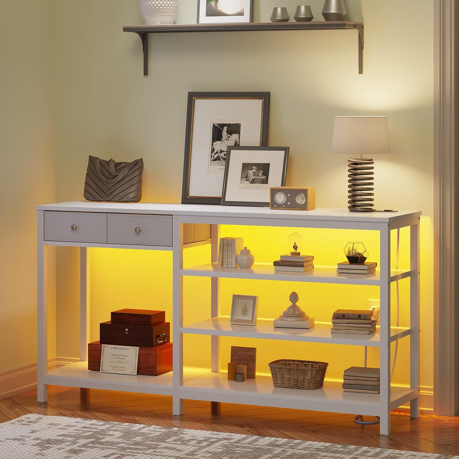 Itaar Entryway Console Table, Console Table with 2 Non