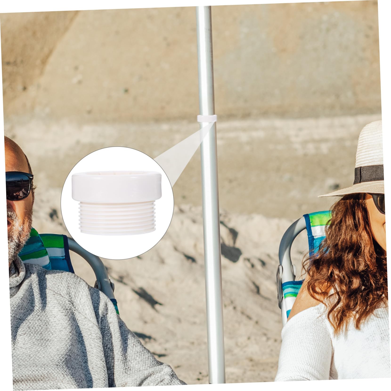 SUPVOX 2pezzi Adattatore Stabilizzatore per Ombrellone da Piscina da Manicotto Filettato Resistente e Sicuro per Ombrelloni Esterni Facile Installare e Pratico per Uso Quotidiano