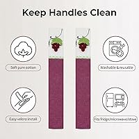 Vista 4 de Fundas para manijas de puerta de refrigerador, lavables, mantienen el electrodoméstico limpio para refrigerador, microondas, estufa, horno, atrapa