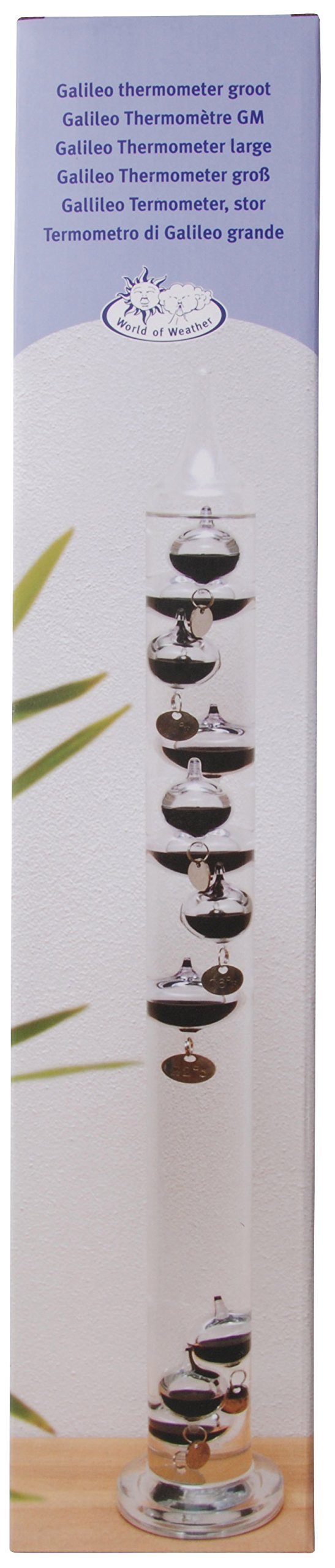 Esschert Design TH44 57 x 8 x 8cm Glass termometro di Galileo - Multi-Colore