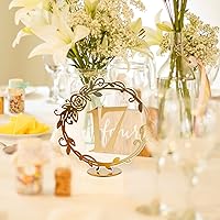 Vista 5 de Elegantes números de mesa de espejo - Números de mesa de recepción de boda de acrílico con soportes de encaje por Rely2016