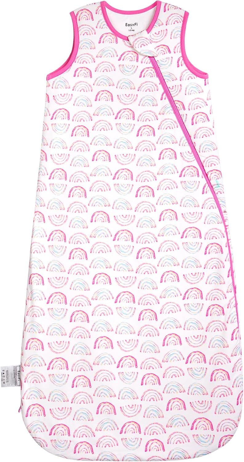 Rayon Made from Bamboo Sleep Sack 0-6 Months Supersoft Newborn Sleep Sack 0-3 Months 1.0 Tog Baby Wearable Blanket With 2-Way Zipper Unisex Sleeping Bag for Babies Infant