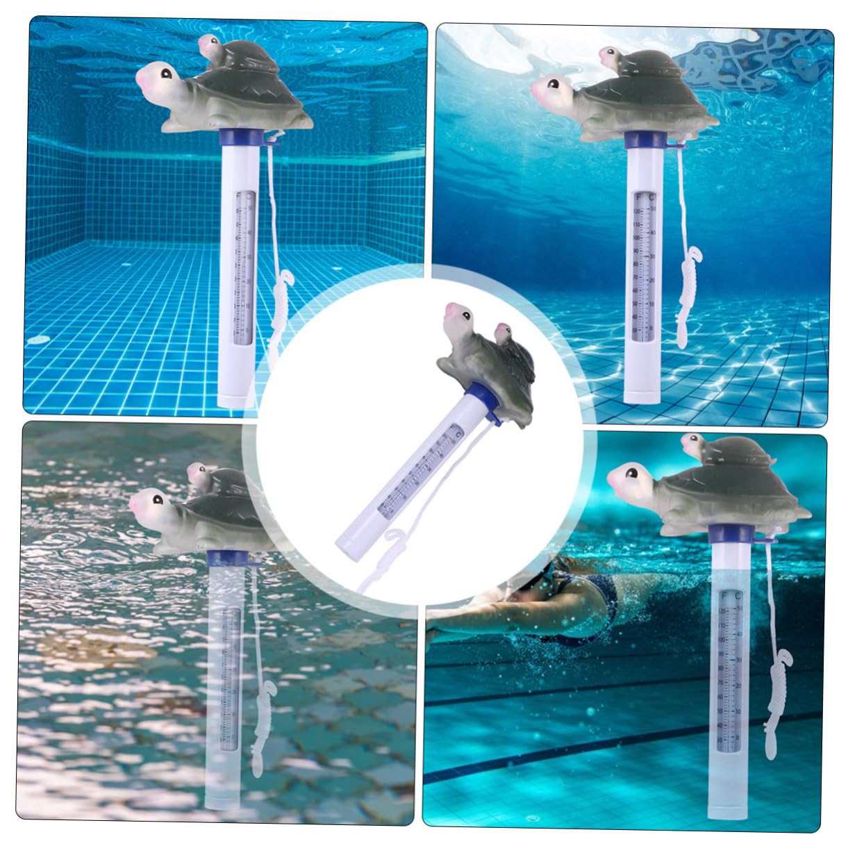 BESTonZON 3 Pezzi Termometro Galleggiante Forma per Vasche da e Misuratore Temperatura per Design per Gas Emessi e Resistente