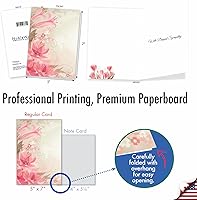 Vista 3 de NobleWorks - Tarjeta de felicitación de condolencias con sobre de 5 x 7 pulgadas (1 tarjeta) Summer Floral - Lirios C10326HSMG