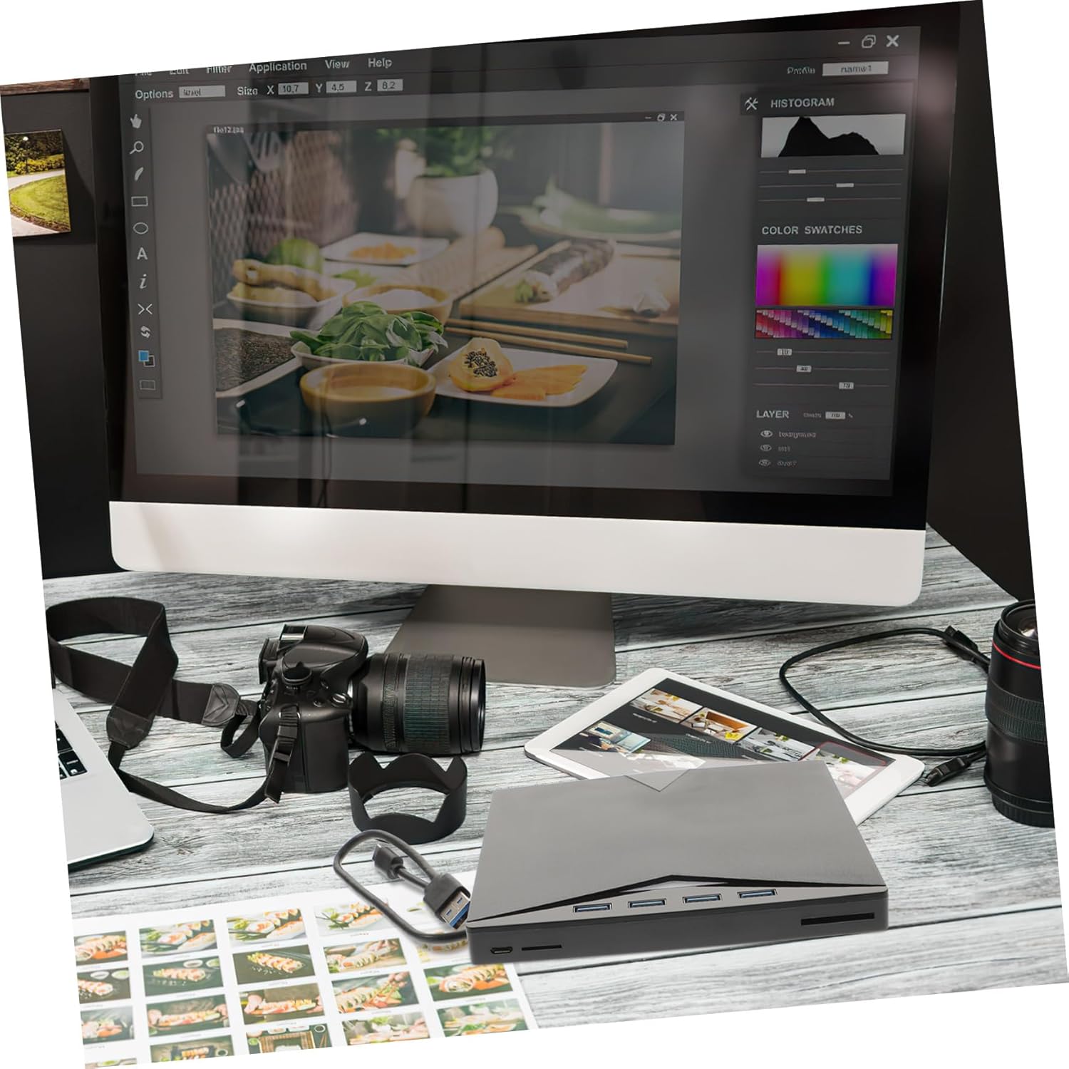 USB Type-c External DVD Burner Drive Portable Multi-Function Optical Disc Writer Compatible with Laptop Desktop Notebooks Ultra-Thin Silent Design with Memory Card Slot and Fast