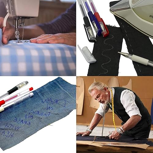 Miniatura 7 de JANYUN - Bolígrafos térmicos borrables para tela de 8 piezas con 52 recambios para acolchado, costura, DIY, sastrería, bordado, manualidades