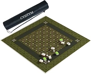 CYHTYM Tapete de Mahjong Antideslizante de Goma Verde con reducción de Ruido y Bolsa de Almacenamiento(90CM/35.4")