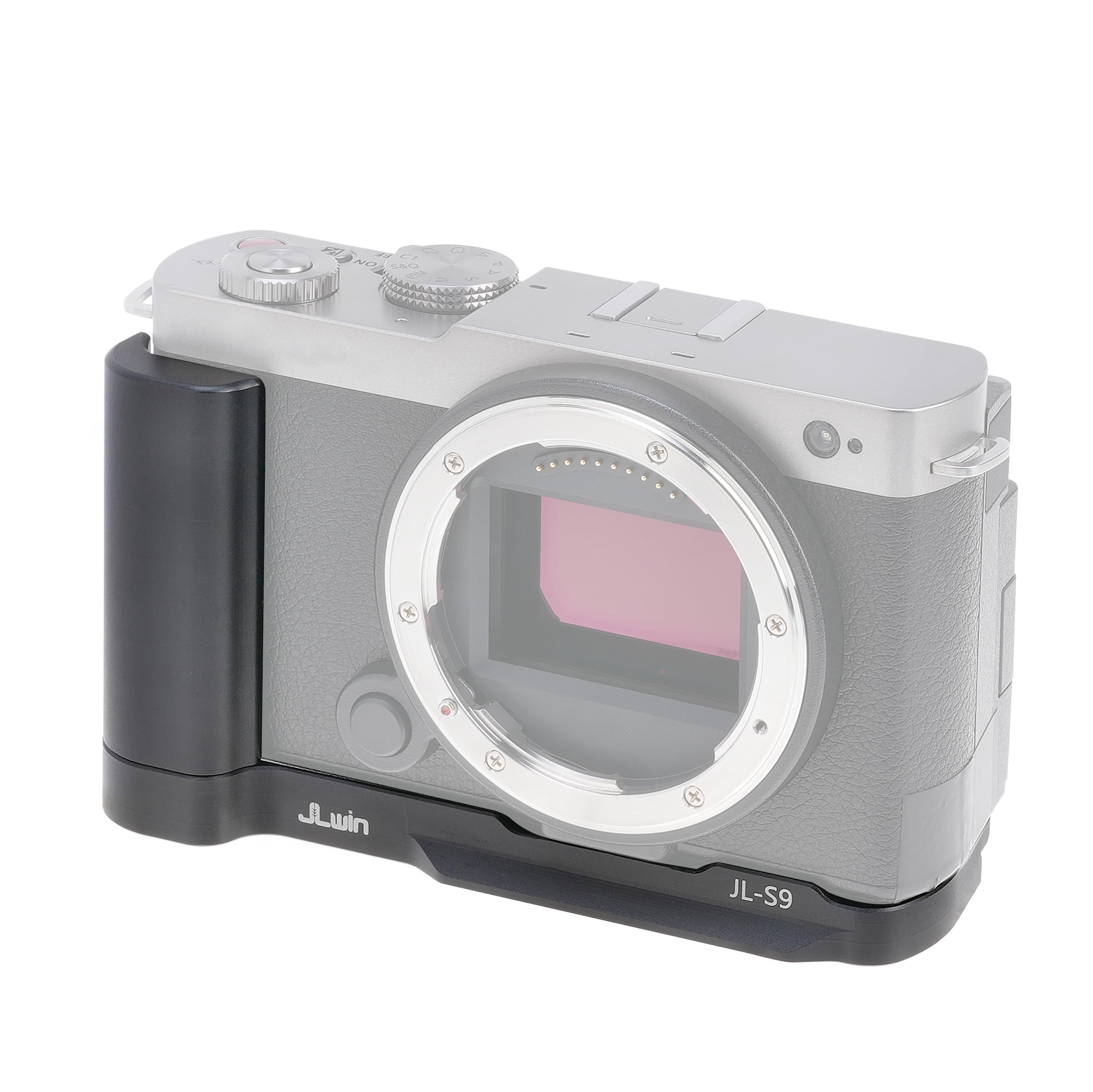 FocusFoto L-Shaped Handle Grip Quick Release Plate for Panasonic Lumix S9 Camera - Aluminum Alloy Handgrip, Built-in Baseplate Compatible with Arca