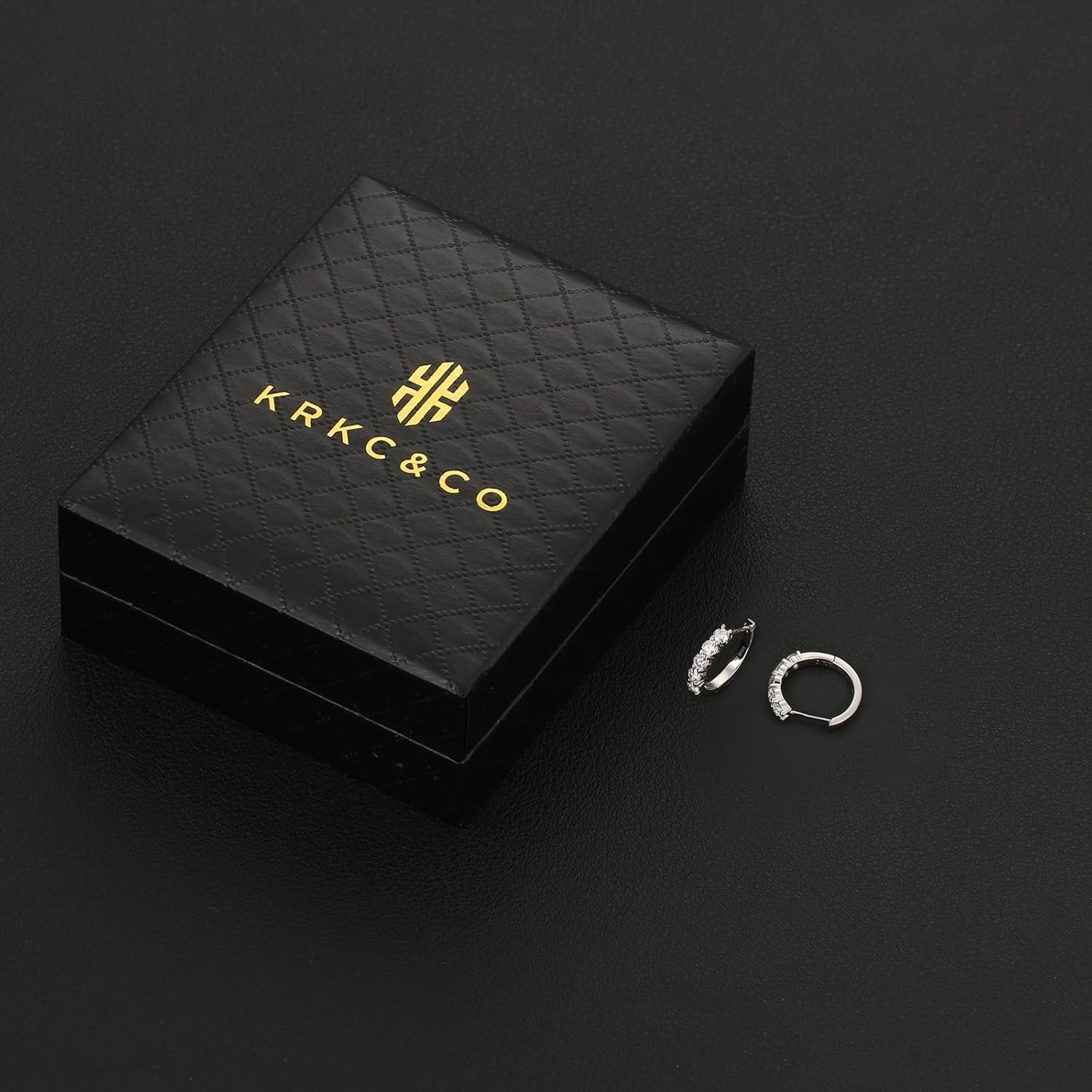 KRKC&CO Moissanite Hoop Earrings for Women, Sterling Silver Gift for Anniversary Birthday, D Color VVS1 Clarity 0.6-2.0Ctw Hypoallergenic Huggie Earrings Stud, White Gold Plated Jewelry for Her - Image 6