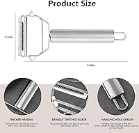 Vista 2 de ReNext Multifunction Stainless Steel Julienne Peeler Vegetable Peeler Double Planing Grater Kitchen Accessories Cooking Tools