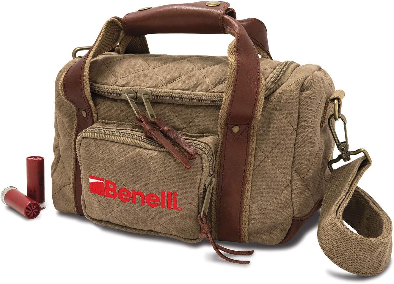 Benelli Lodge Collection Shooting Range Bag Olive Waxed Cotton