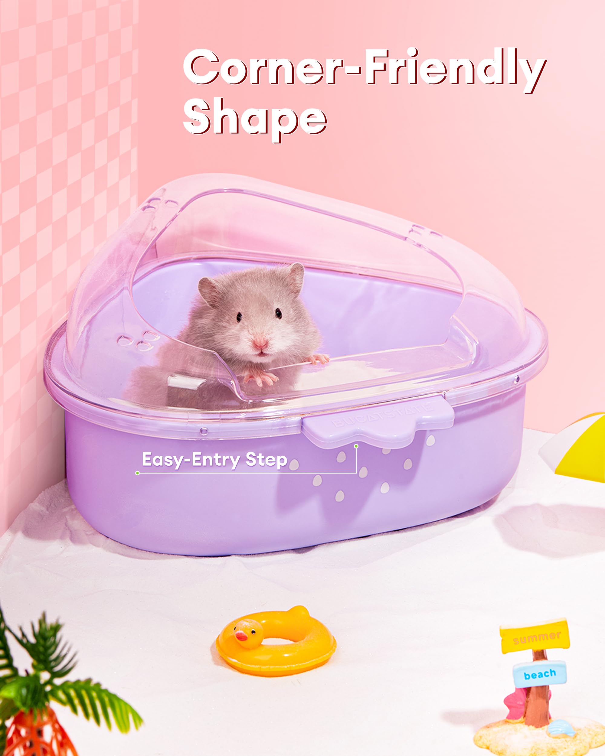 【Bucatstate 豪華4点セット】ホイール・陶器ハウス・ボウル・バスルーム Amazon | BUCATSTATE ハムスタートイレ ストロベリーバスルーム