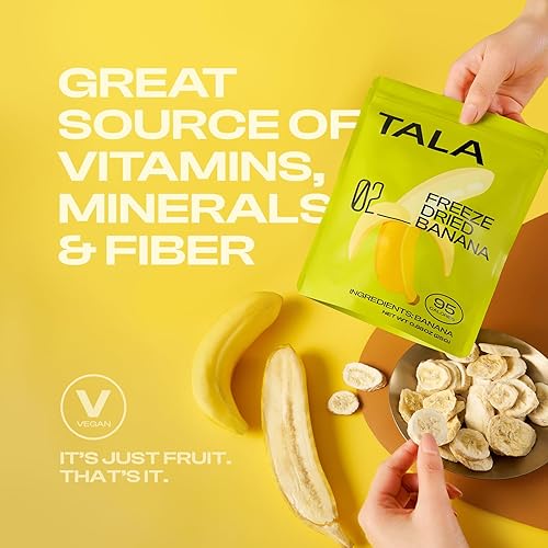 Miniatura 4 de TALA, Fruta liofilizada, aperitivo de frutas, vegano, sin azúcar añadido, paquete de 10 (0.88 onzas cada uno)