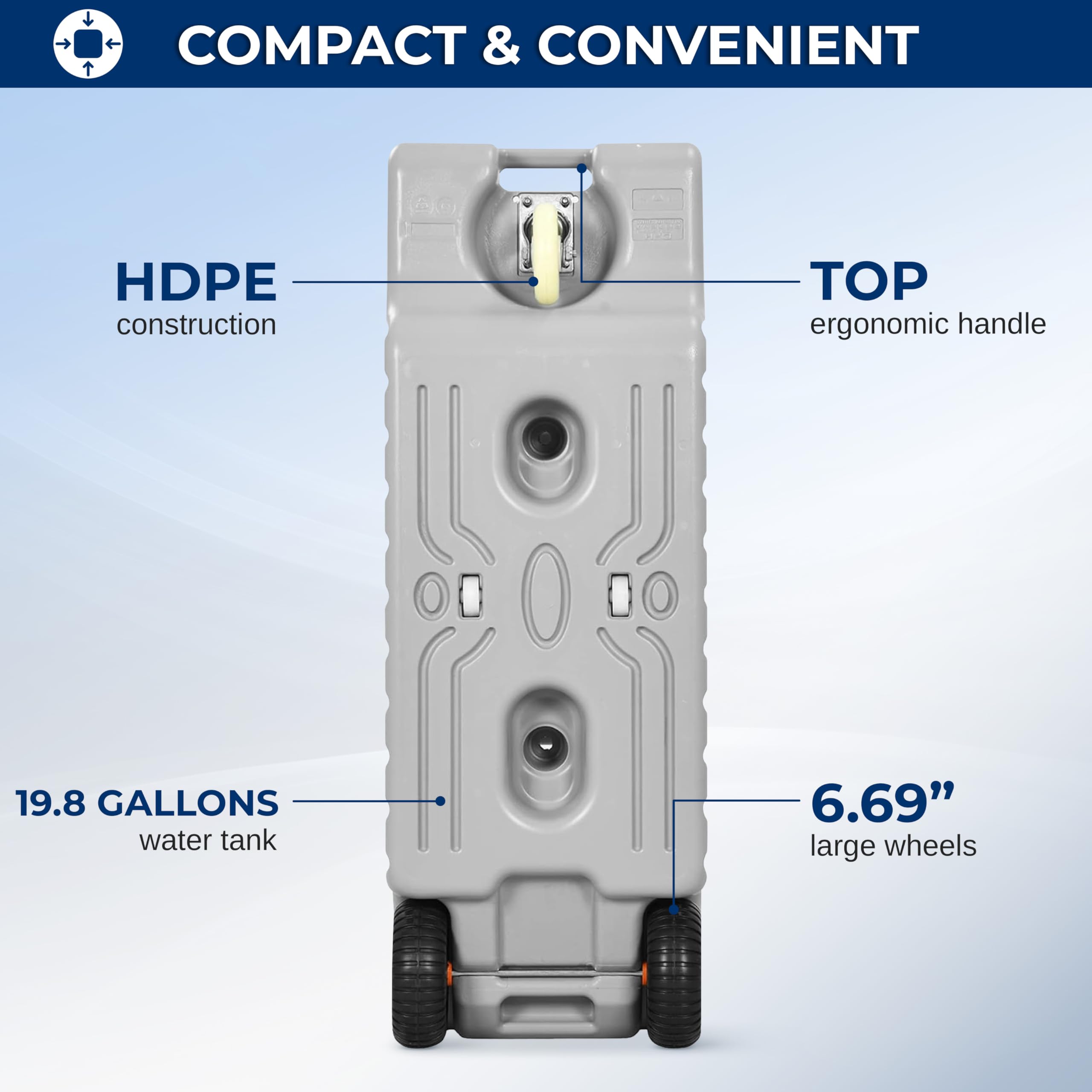 Wielkast watertank VW T5 / T6 combi vers en vuilwater 65 28l Wielkast watertank VW T5 / T6 combi vers en vuilwater 65 28l