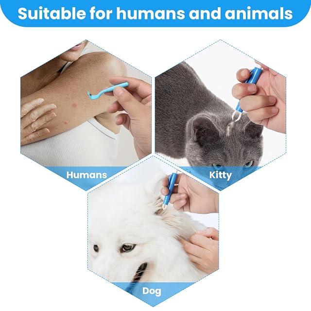 Foto 5 de 7 de HezzLuv 4pcs Juego De Removedor De Garrapatas para Perros Gato
