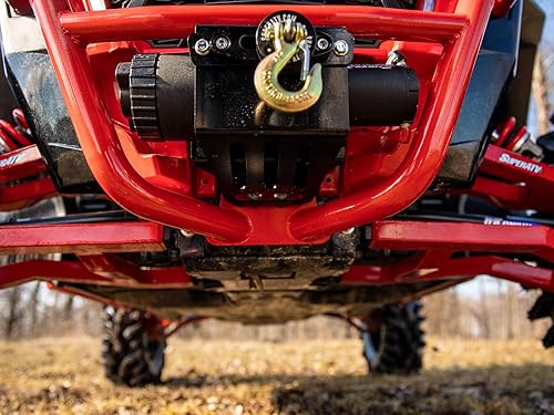 Miniatura 7 de SuperATV Parachoques delantero para Polaris RZR XP Turbo S 2018-2021  2019-2021 XP 4 Turbo S - Soporte de cabrestante incluido - Negro - Hecho de