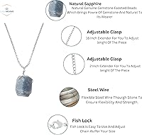 Vista 29 de Raw Gemstone Necklace Birthstones 1 Silver