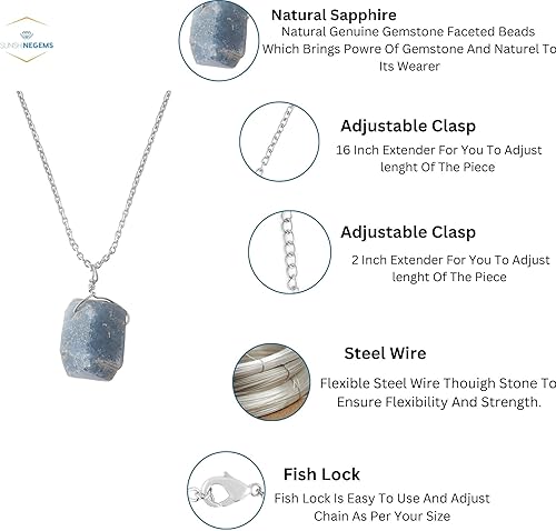 Miniatura 29 de Raw Gemstone Necklace Birthstones 1 Silver
